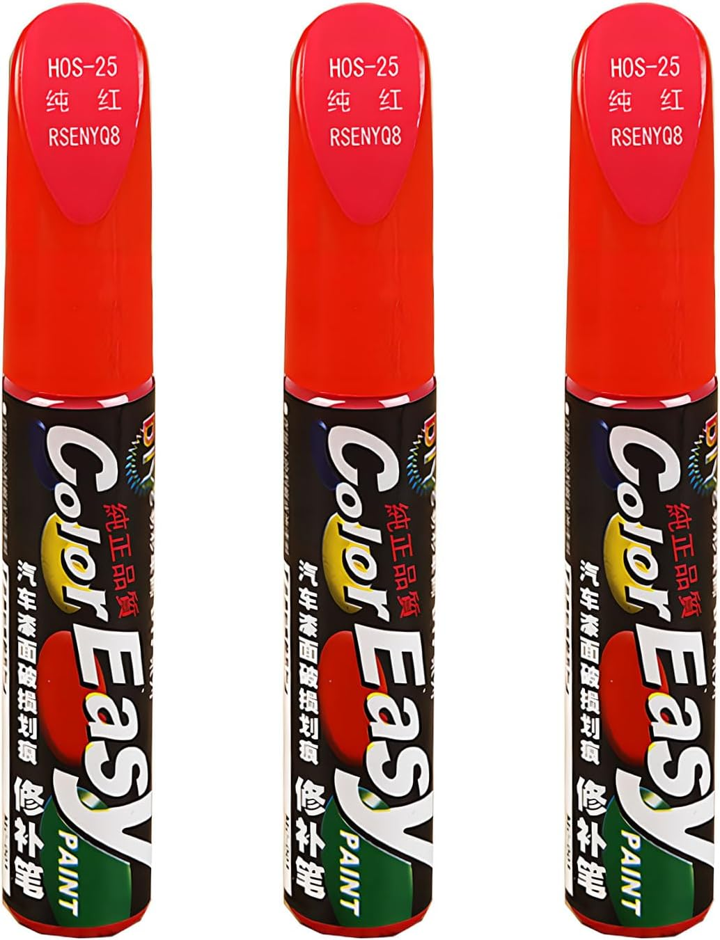 3 Pcs Car Scratch Remover Pen,Touch up Paint Pen,Red Spray Paint, for Car Suitable for Cars Repainting Cover and Repair Scratches, Suitable for Cars, Suv, Truck, Rv, Bicycle(Red) image number 2