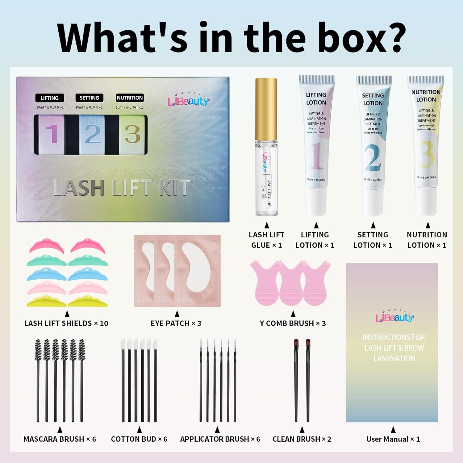 Libeauty Lash Lift Kit, Brow Lamination Kit, Lash Perm Kit, Eyelash Perm Tube Design, Precise Control, Convenient Storage, Simple Operation, Suitable for Home and Salon image number 1
