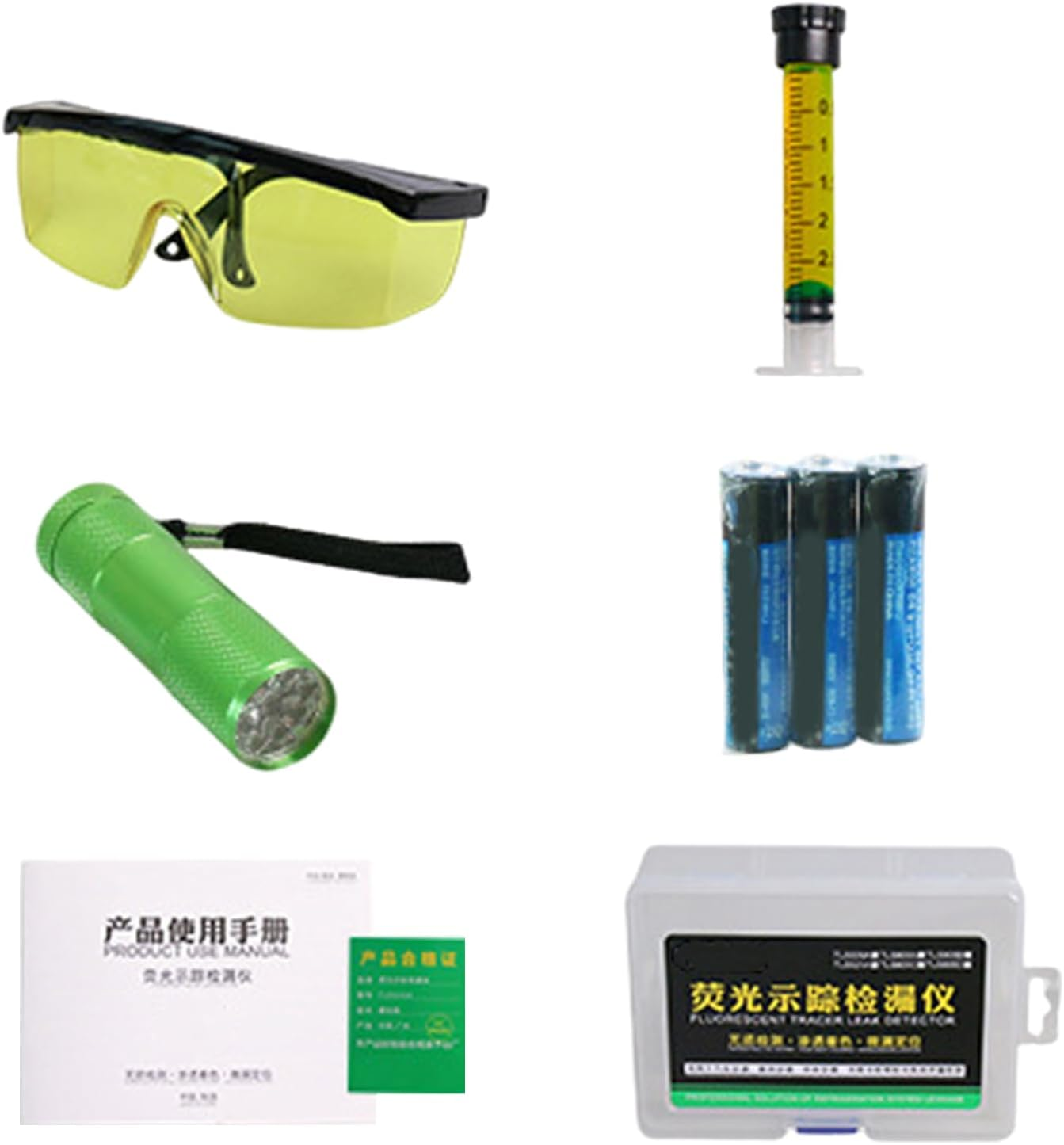 AC Leak Detector Kit | Detection Tool for Air Conditioner - Long-Lasting UV Light Air Conditioner Leak Detector for Automotive, Home, Vehicle, RV