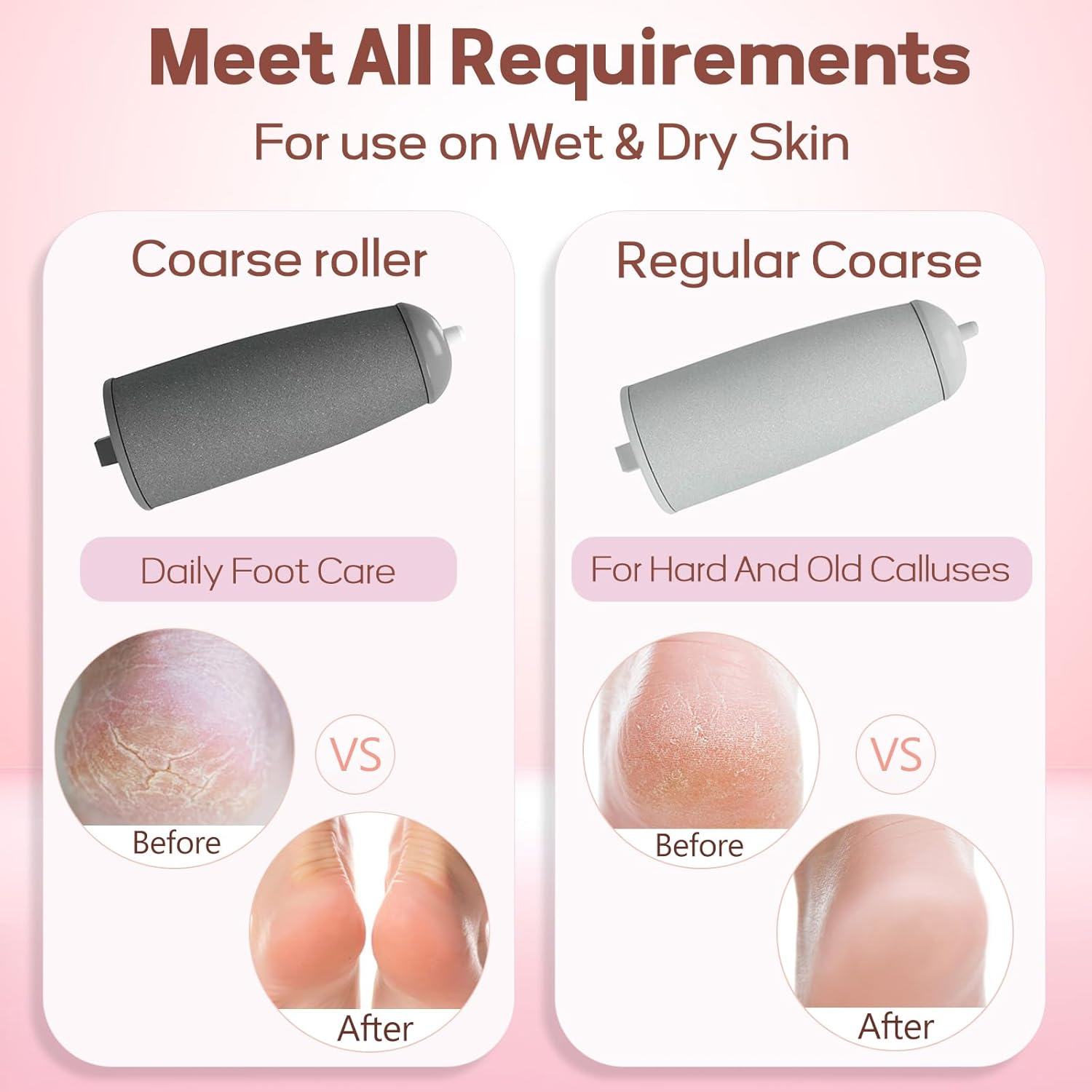 ZABOUL Electric Foot Callus Remover, Callus Remover for Feet Rechargeable Portable Pedicure Tool Kit, Smooth Pedicure Wand for Feet Care, Removes Dry Hard & Dead Skin Ideal Gift (White) image number 4