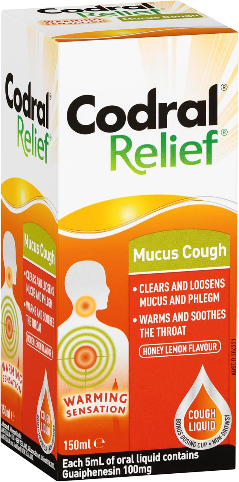 Codral Mucus Cough Liquid Honey Lemon Flavour 150Ml | Loosens and Help Clear Chest Congestion| Provides Warming and Soothing Feeling Throat image number 1
