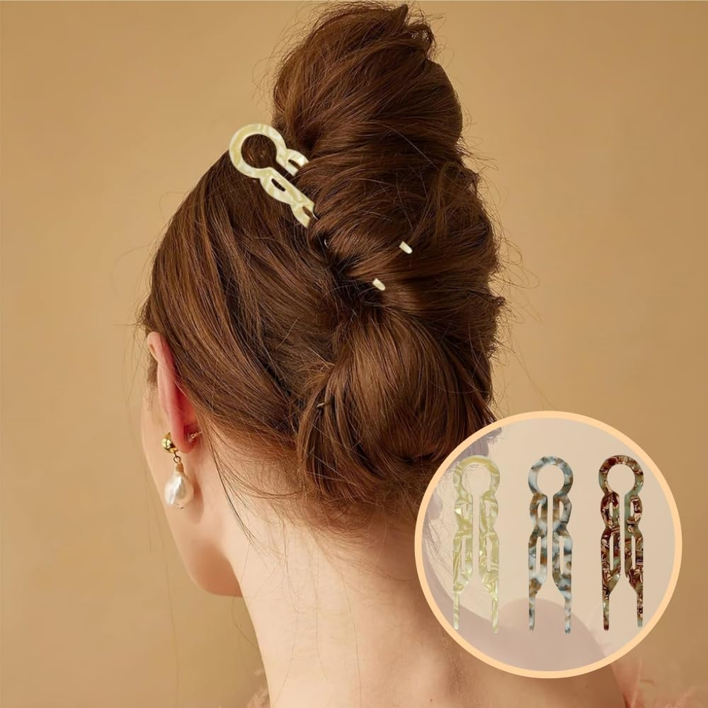 Prestige Hair Clips, Elegant Women'S Hair Clips, U-Shaped Hair Clips, All Hair Types, New Hair Accessories, 3Pcs image number 1