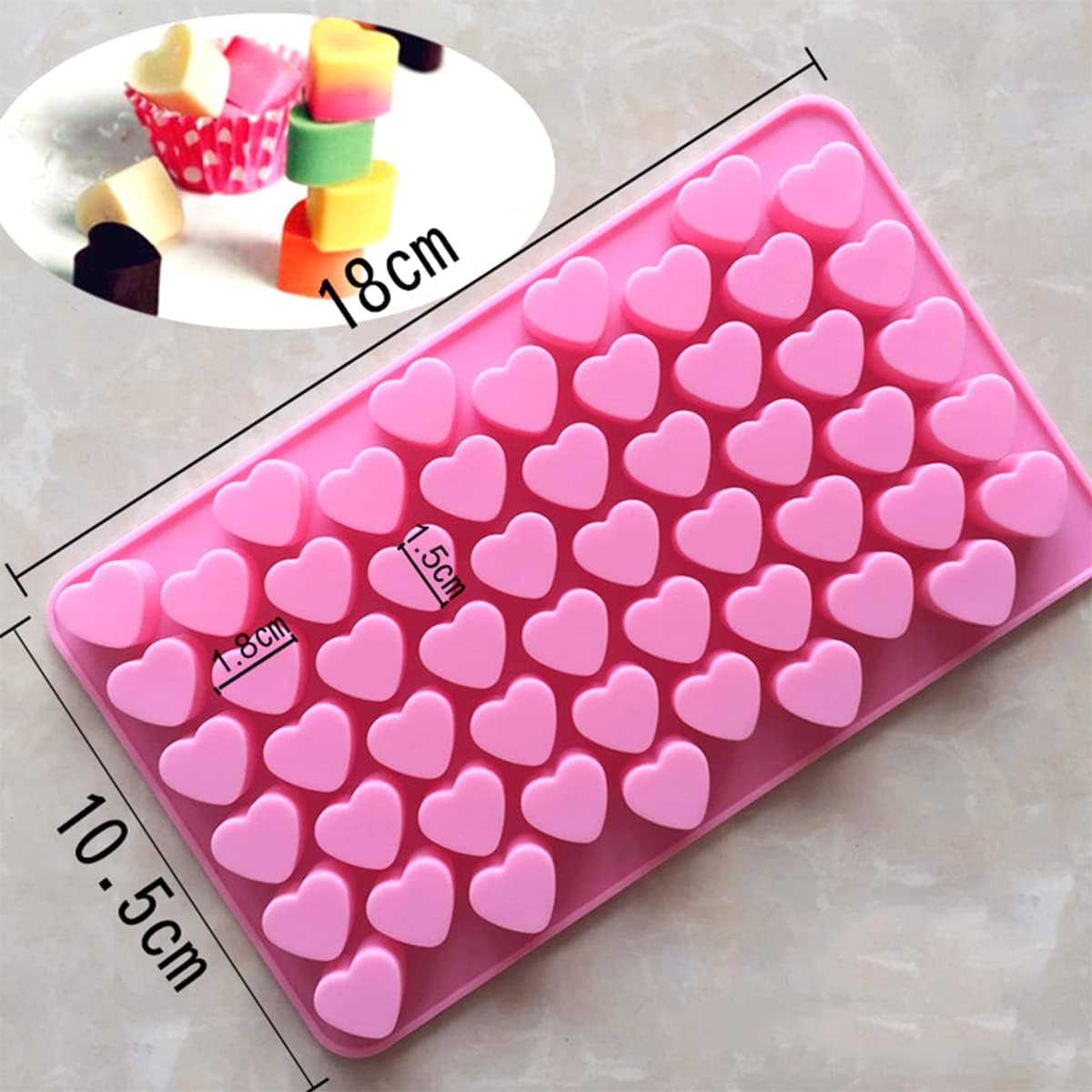 Mini Heart Mold Silicone Ice Cube Tray DIY Chocolate Fondant Mould 3D Pastry Jelly Cookies Baking Cake Decoration Tools Kitchen image number 6