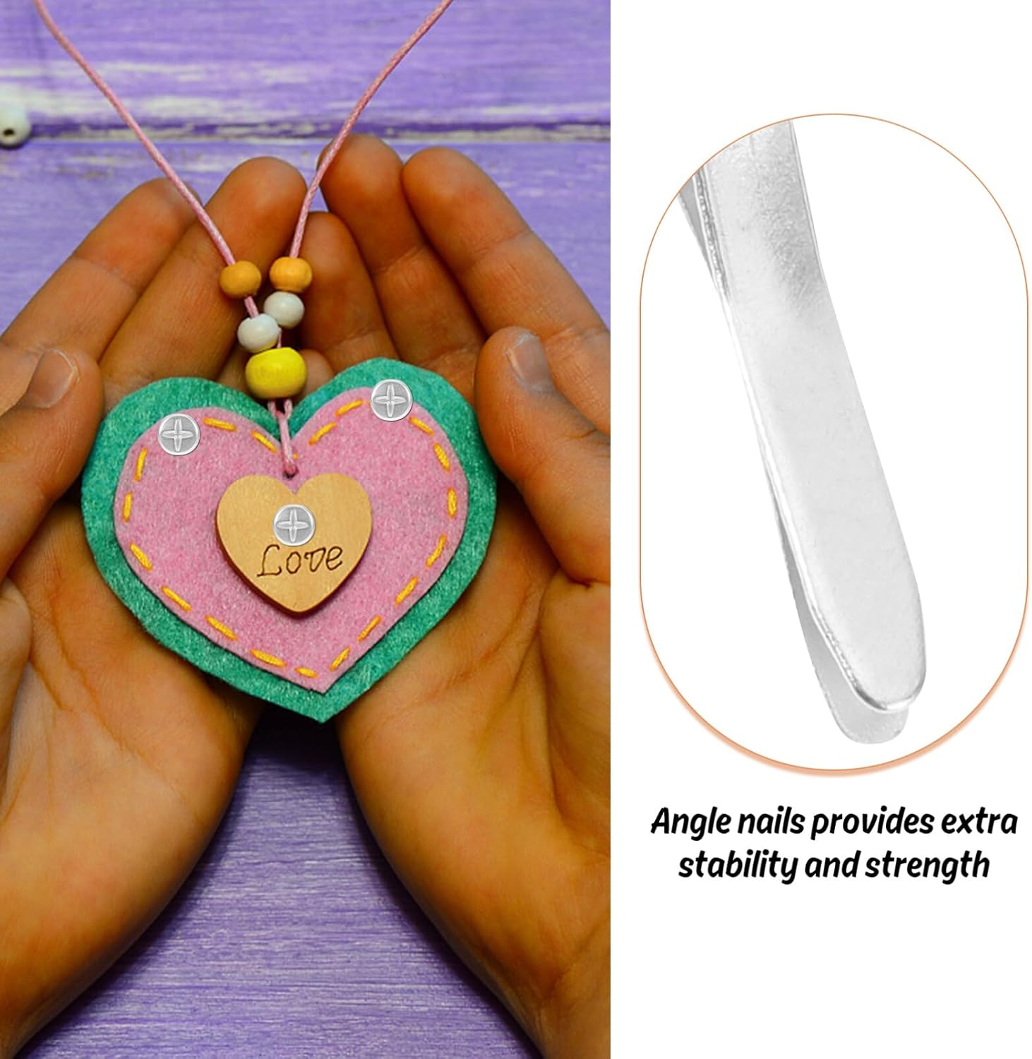 OSALADI 100Pcs Paper Craft Brads Two-Legged Decorative Fasteners for Scrapbooking Projects and Art Crafts Safe Rounded Flat Design for Boys and Girls image number 2