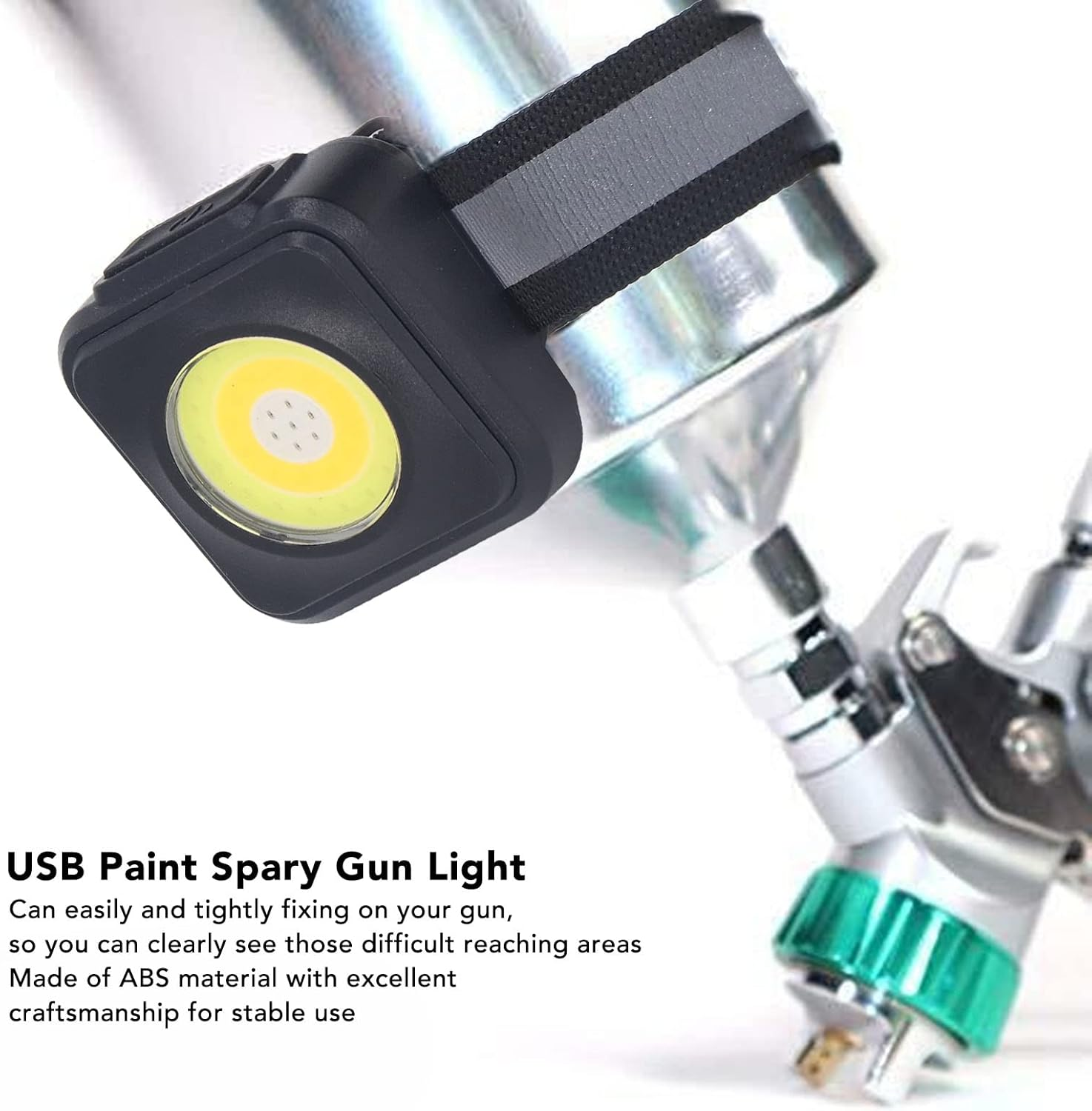 Paint Spray Gun Light, Automotive Paint Gun LED Light Practical USB Spray Paint Gun Light, Spray Gun Portable LED Light for Home, Automotive Spray Gun Spraying Accessories image number 2