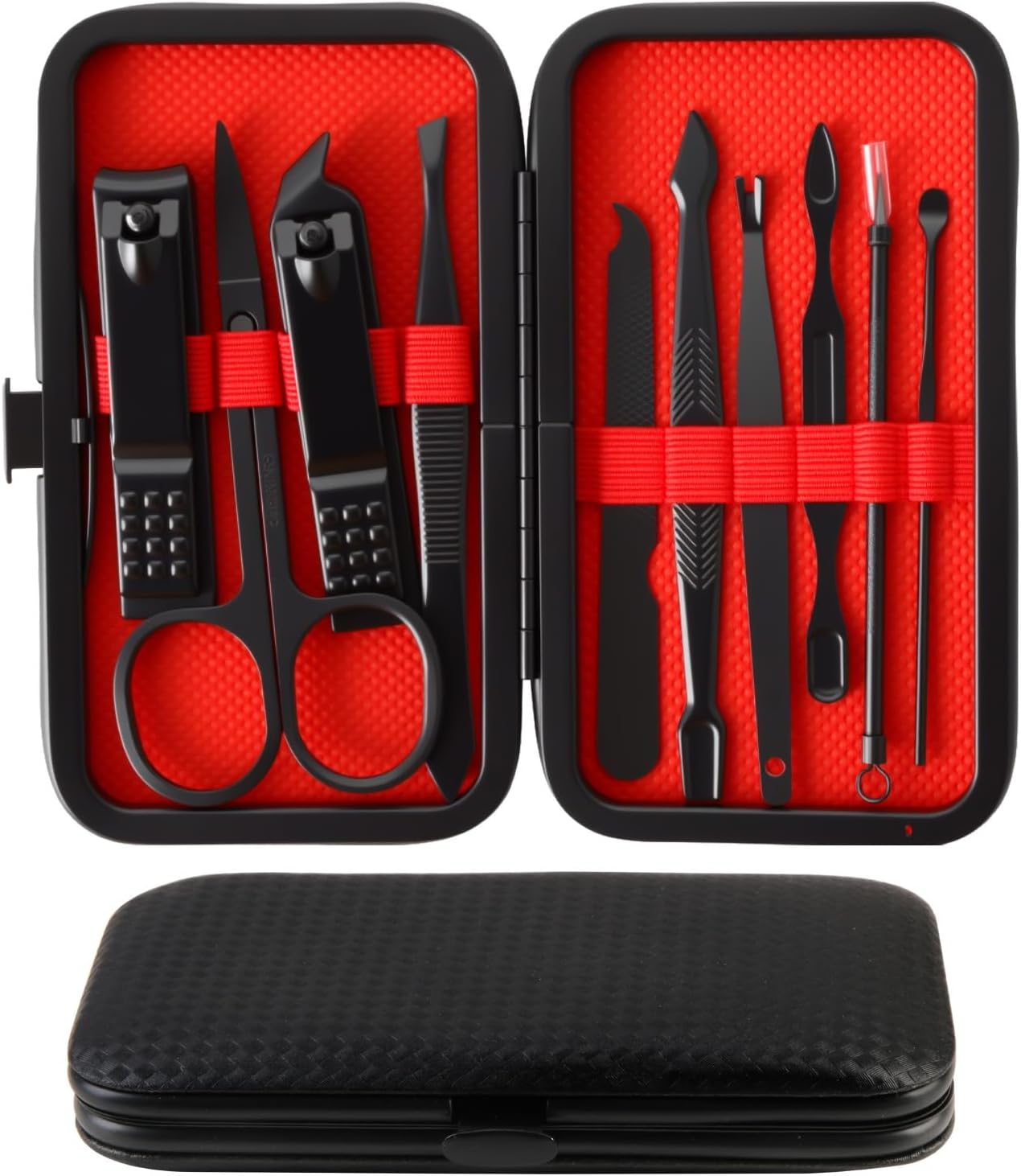 Manicure Set Pedicure Kit Nail Clippers, 2025 Professional Grooming Kit, Stainless Steel Nail Tools 10 in 1 with Luxurious Travel Case Professional Tweezers & Nail File Kit Nail Tools for Men Women image number 6