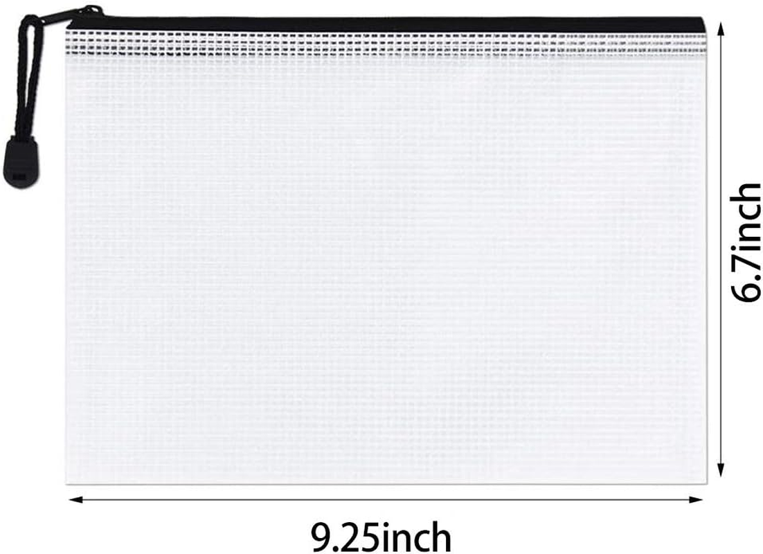 18 Pack A5 Mesh Zipper Pouch,Zipper File Bags, Board Games Storage Bags for School Office Supplies and Travel image number 2