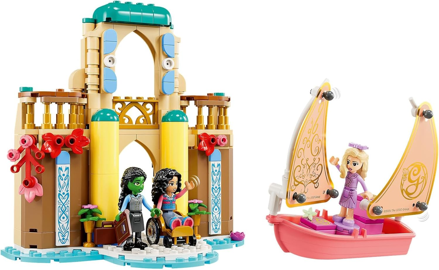LEGO Wicked Glinda, Elphaba & Nessarose at Shiz University Building Set, Kids' Toy for 7+ Year Old Girls and Boys, with a Boat Toy and 3 Mini Dolls, Movie Merchandise Set 75681 image number 5