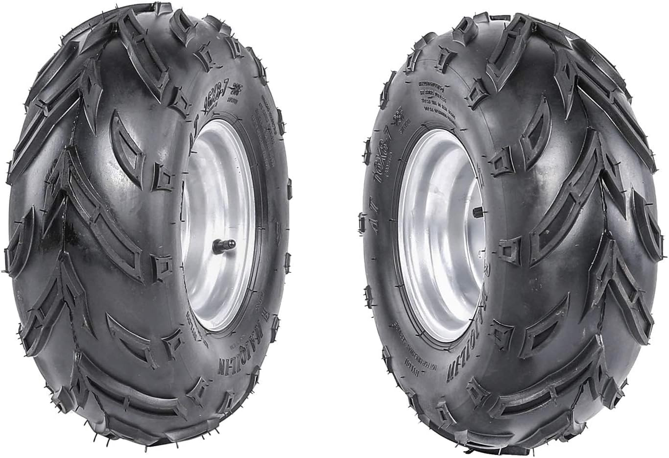 Set of 2 7 Inch Go Kart Tires Wheels 16X8-7 ATV Tubeless Tires and Rims 3 Stud 16X8X7 for Go Cart UTV Quad Bike Buggy Mini Bike 4 Wheelers Ride on Mower Taotao Coolster 110Cc 125Cc (2Pcs) image number 5