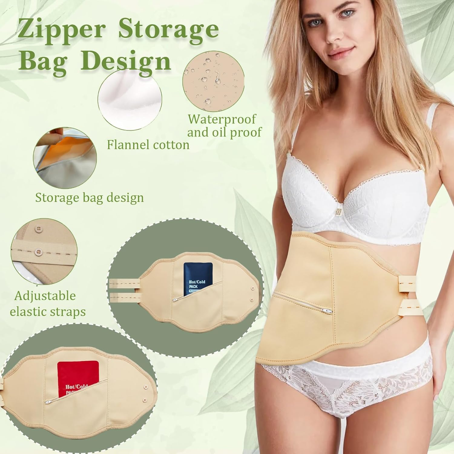 10Pcs Castor Oil Pack, Flannel Castor Oil Wrap with Pocket, anti Leak, Reusable, Washable, Elastic Straps Wrap For,Assist Liver Detoxification,Constipation and Improve Sleep