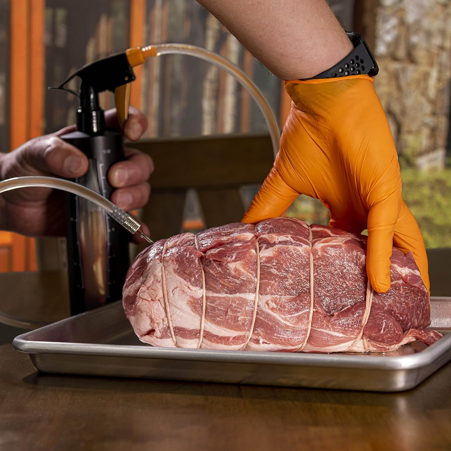 Oklahoma Joe'S 6285584R06 2-In-1 Spray Bottle and Marinade Injector, Black