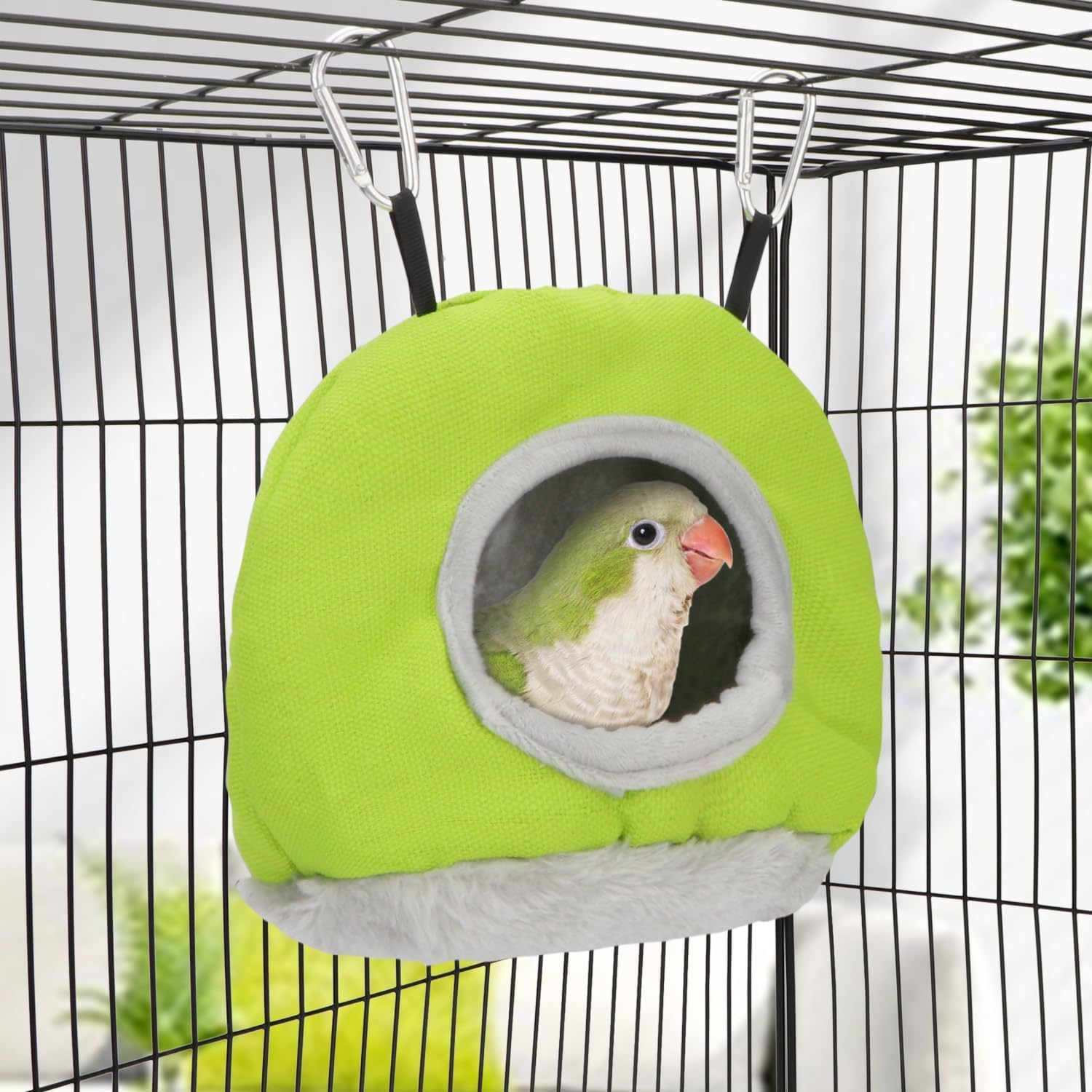 CUEMOON Hanging Nest Bird House Hanging Bird Cage Bird Bed for Macaws Budgies Cockatiels Cockatoo Canary Random Color image number 5