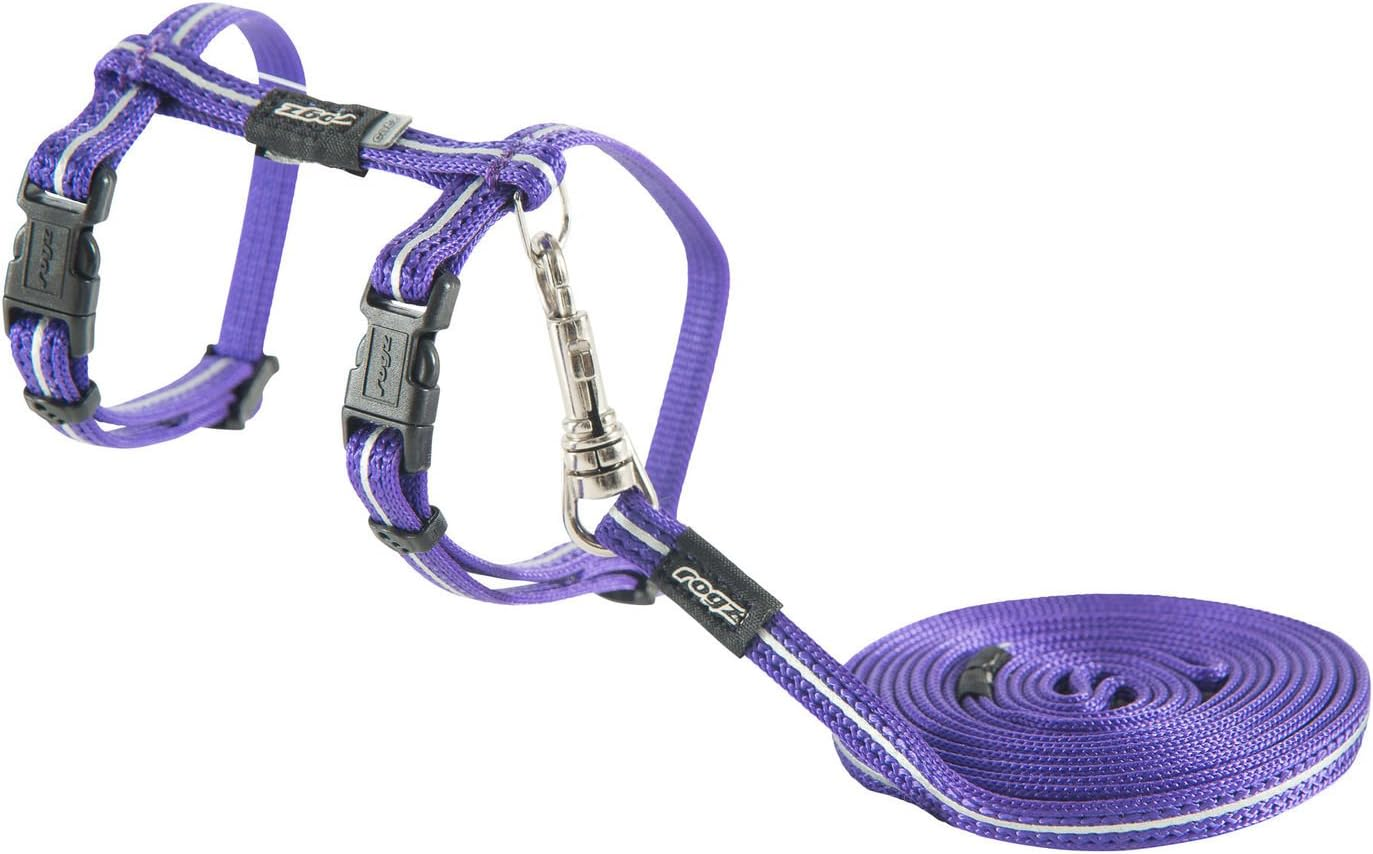Rogz Alleycat Reflective Cat Harness Black Small with Variable Load Safety Release Buckle image number 5