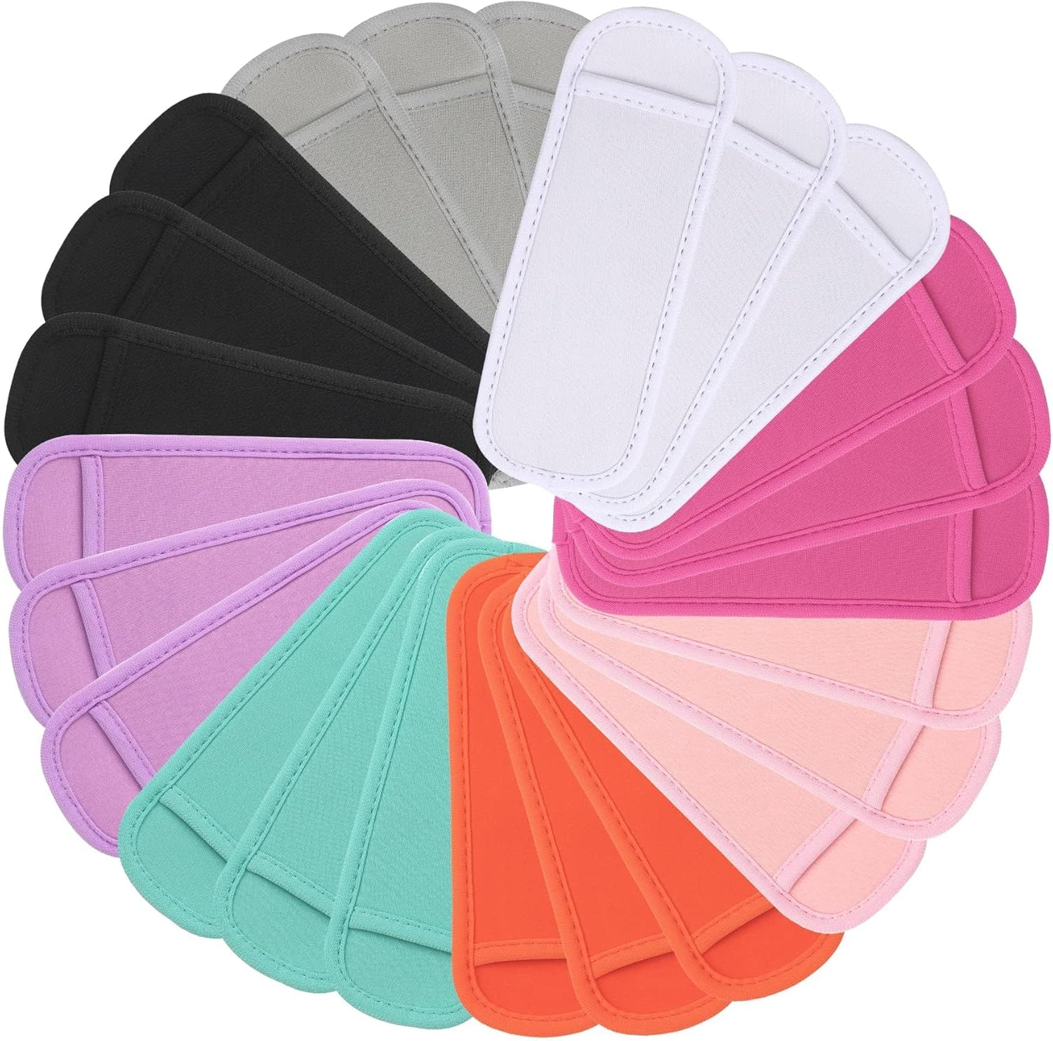 JANYUN 24 Pack Reusable Popsicle Bags Ice Pop Sleeves Antifreezing Sleeves (Multicolor)