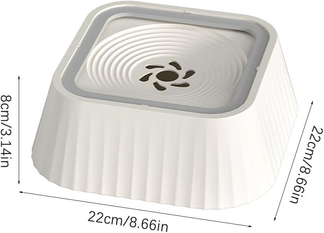 Hwtcjx Water Bowl for Dogs, Leak-Proof Drinking Bowl, Dog Feeding Bowl on the Go, 1.3 L Anti-Spill Dog Bowl Travel for Pets, Indoor, Outdoor, Car (Milky White) image number 1