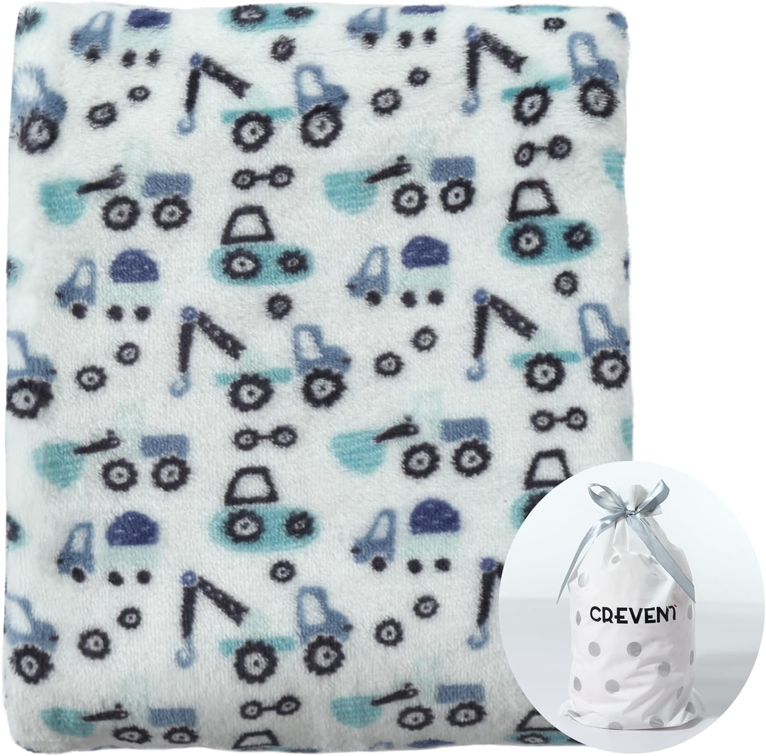 CREVENT 76X102Cm Lightweight Cozy Plush Fluffy Warm Fleece Baby Blanket for Girl Infant Toddler Crib Cot Stroller, (Pink Heart)