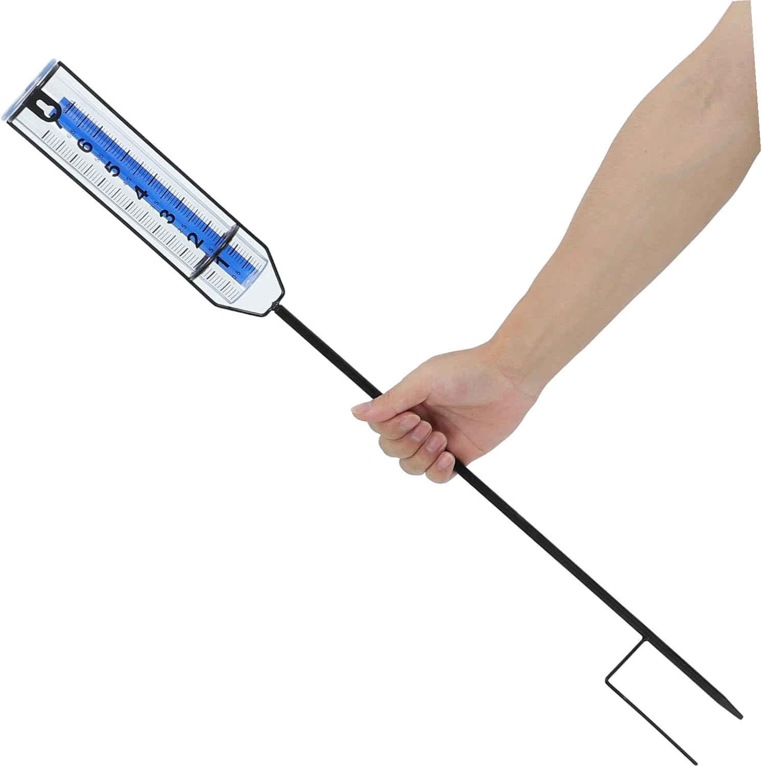 Mipcase Upgraded Outdoor Rain Gauge with Large Clear Numbers Design Easy Installation Weather-Resistant Rain Measuring Tube for Garden and Lawn Monitoring