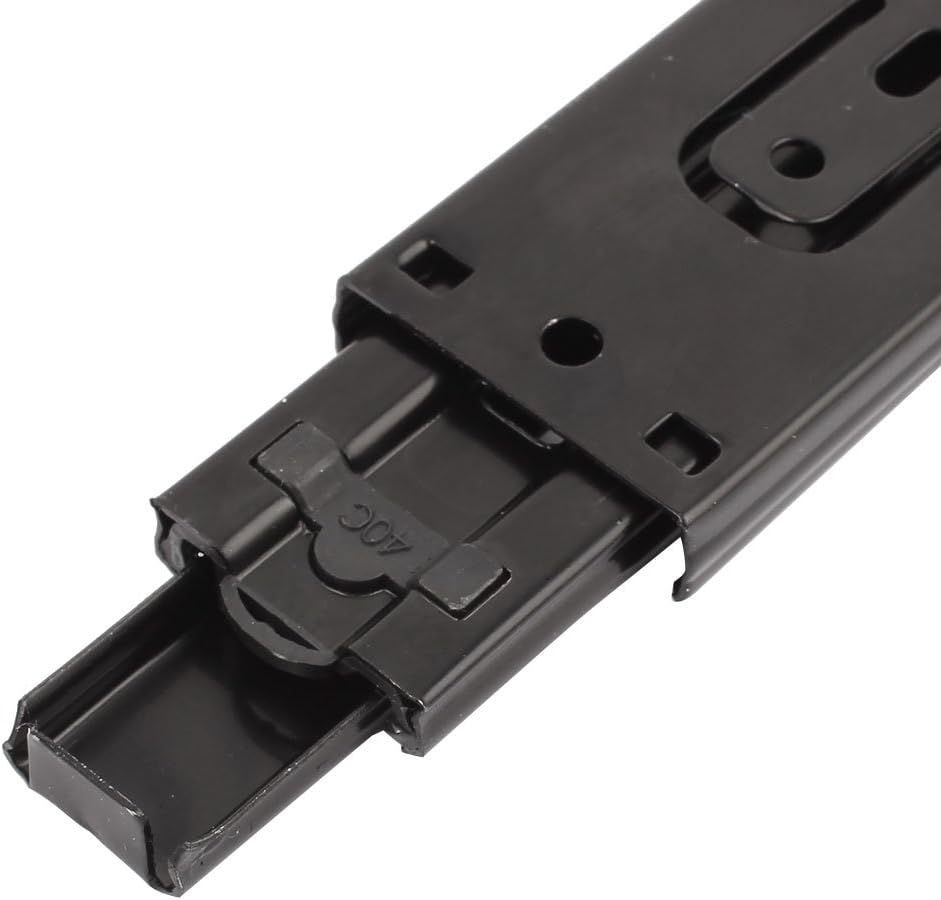 Aexit Furniture (Home Hardware) Drawer Telescopic 3-Fold Sliding Rails Slides Black 9" (14Ry794Qf81) Length 2Pcs image number 1