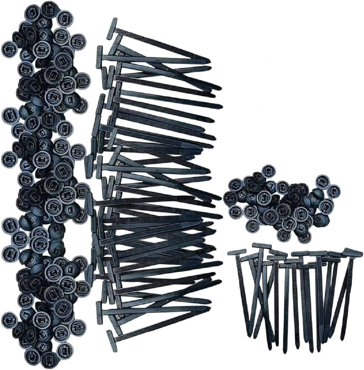 WADY 100PCS Cable Tie Buckle, Nylon Cable Ties, Heavy Duty Self-Repairig Universal Cable Tie Buckle, Car Plastic Rivets Fasteners for Car Daily Repair image number 5