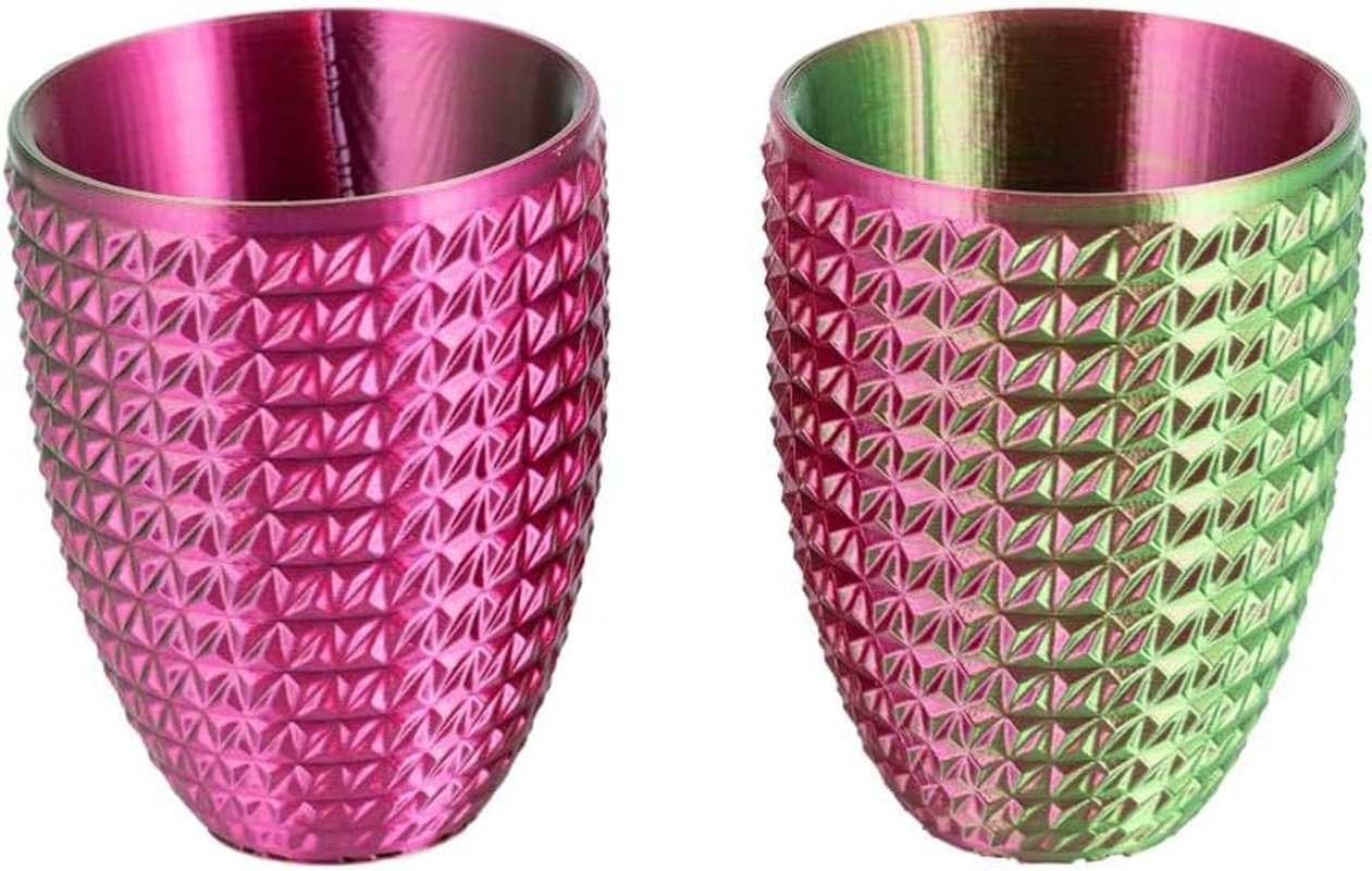 CC3D Silk Dual Color PLA Filament Rose/Green PLA Filament 1.75Mm 1KG 3D Printer Filament 2 Colour Coextrusion Filament PLA Shiny Metallic Filament 3D Printing Material Red Green PLA 2 in 1 Filament image number 2