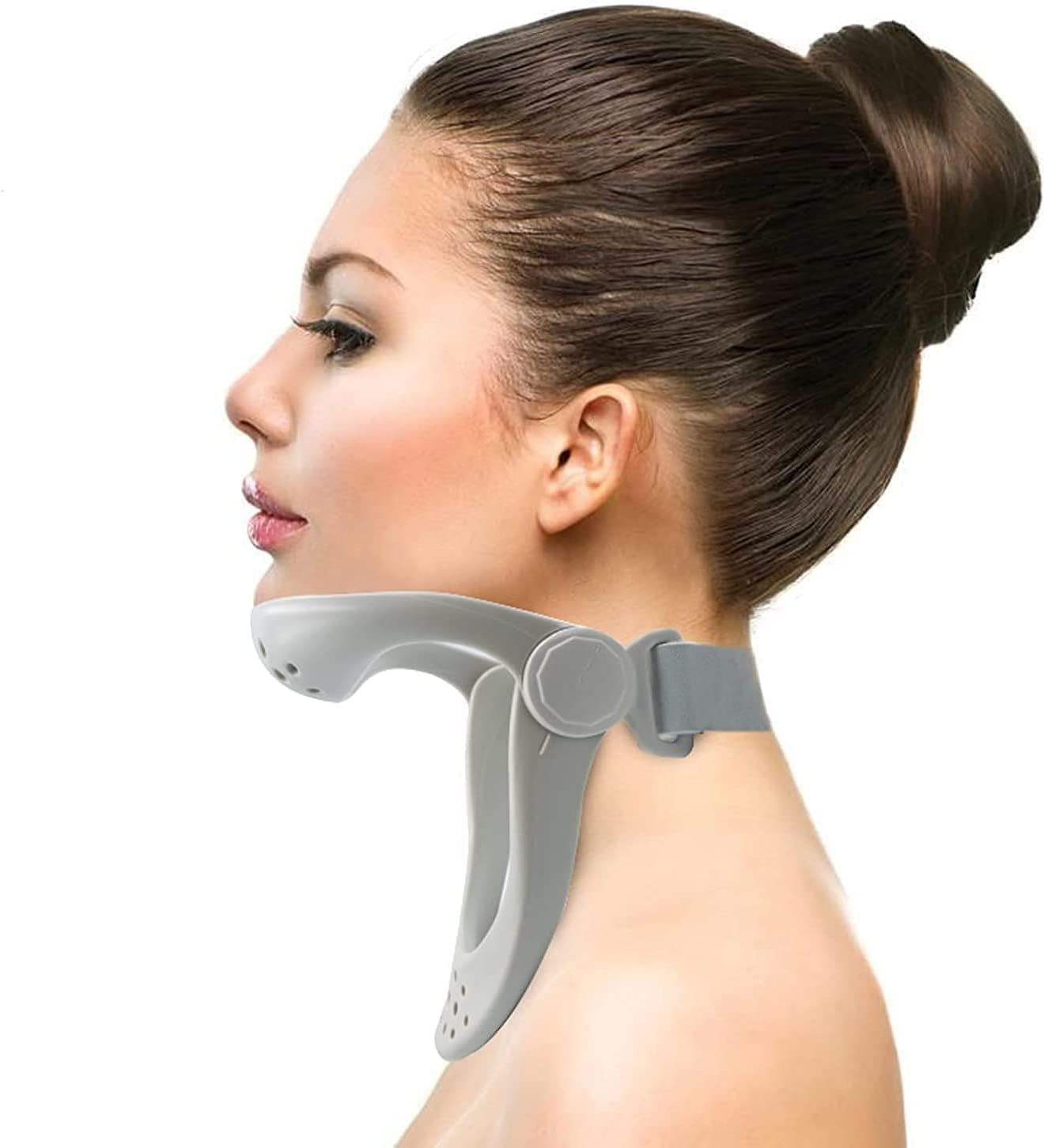 Ergonomic Posture Corrector Neck Brace for Neck Pain Relief, Neck Brace, New Upgraded 360&deg; Adjustable Neck Stretcher, Spinal Decompression and Back Pain (Silver Gray, One Size) image number 3