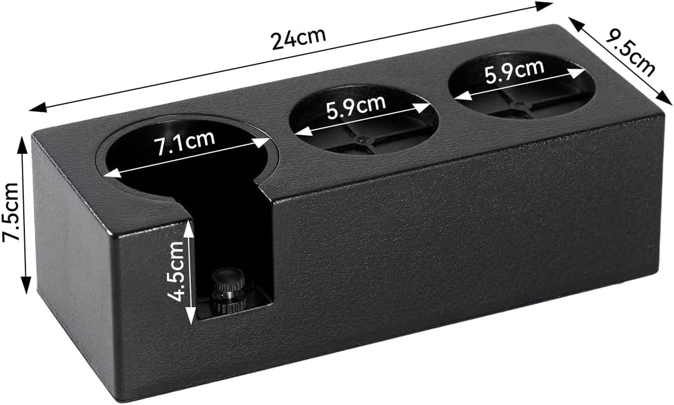 Coffee Tamping Station Anti-Slip Plastic Espresso Tamper Stand Solid Holder for Portafilters, Tamper and Distributor (Black image number 6