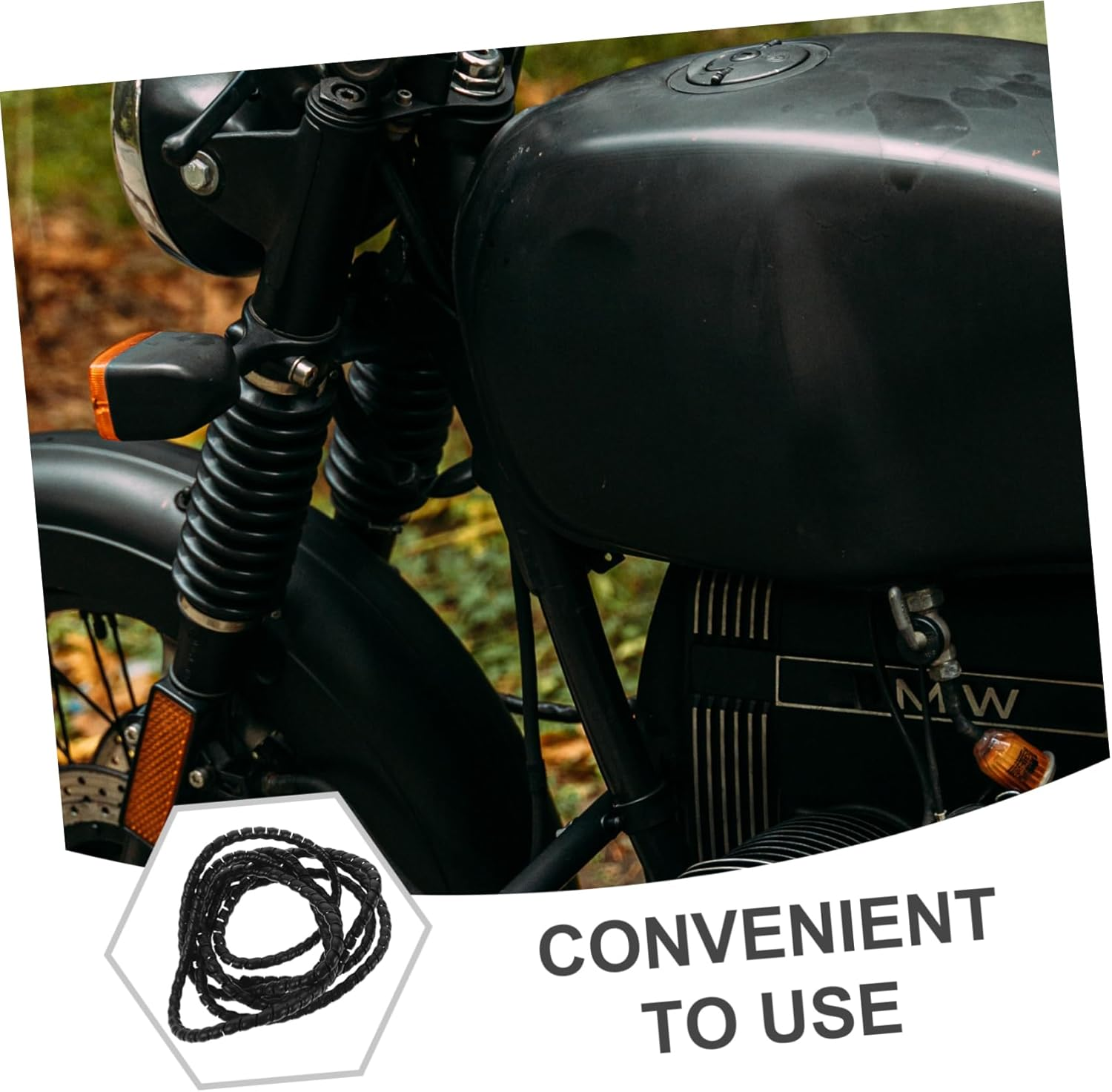 ULTECHNOVO 3-Meter Spiral Cable Sleeve 8Mm Black Wire Wrap Cord Sleeve Hose Insulated Cable Protector for Electrical Cord Management on Bikes and Home image number 2