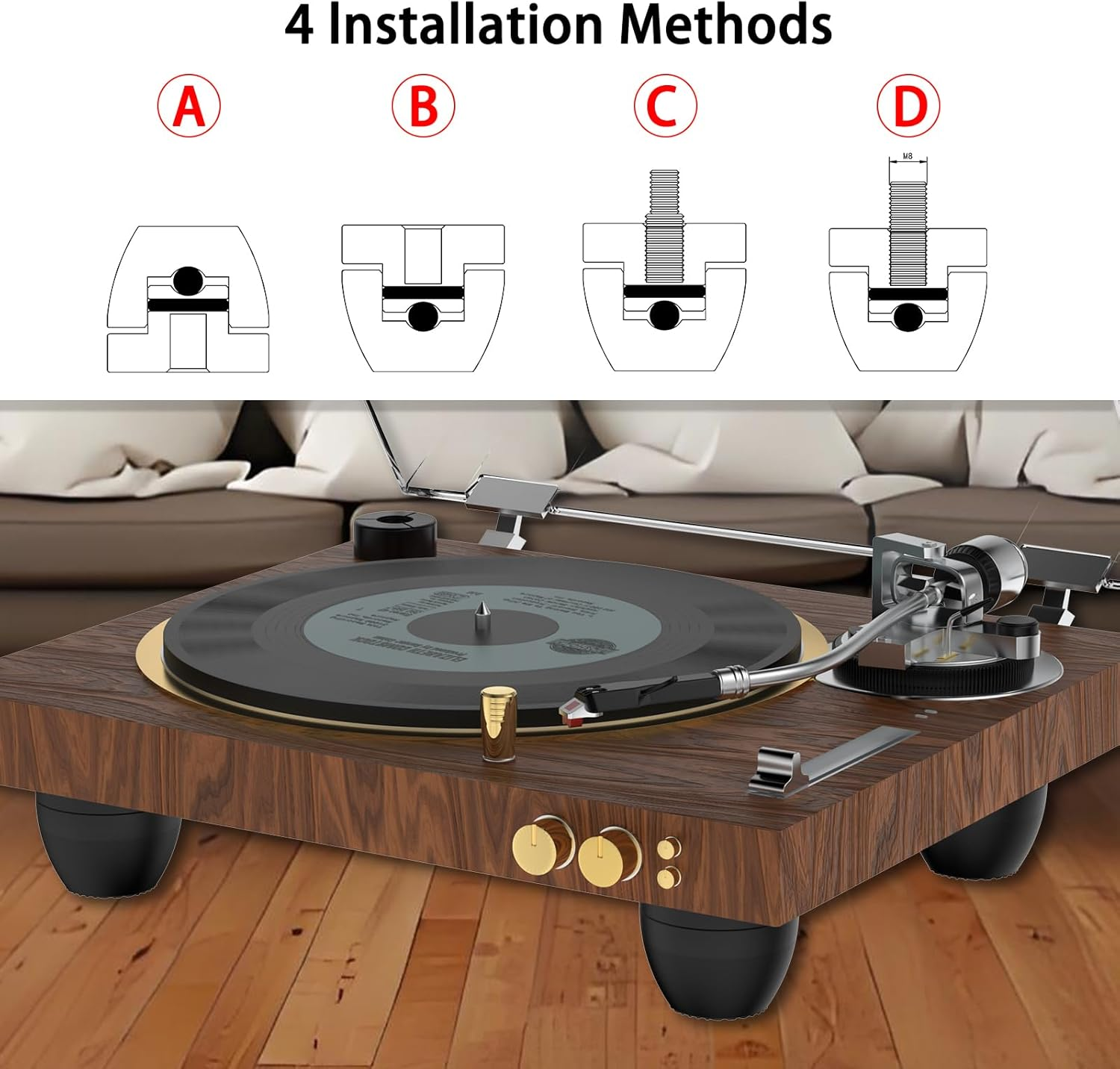 Hifi Speaker Stand Feet IF3033 IF4021S IF4023 (IF3033, Black) image number 7