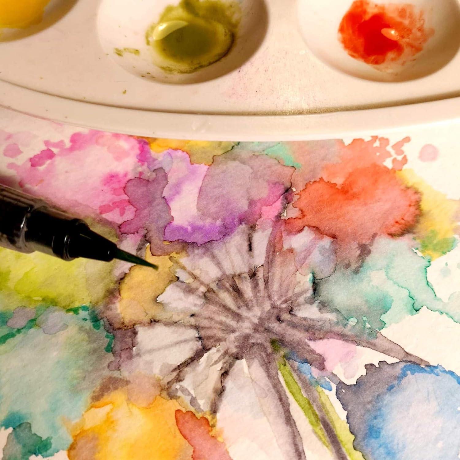 Vaessen Creative Florence Watercolour Paper 12X12 in Ivory, 300 GSM, Artist Grade Quality, Smooth Surface, 50 Sheets for Scrapbooking, Painting, Handlettering, Art Projects, 12 X 12 image number 4