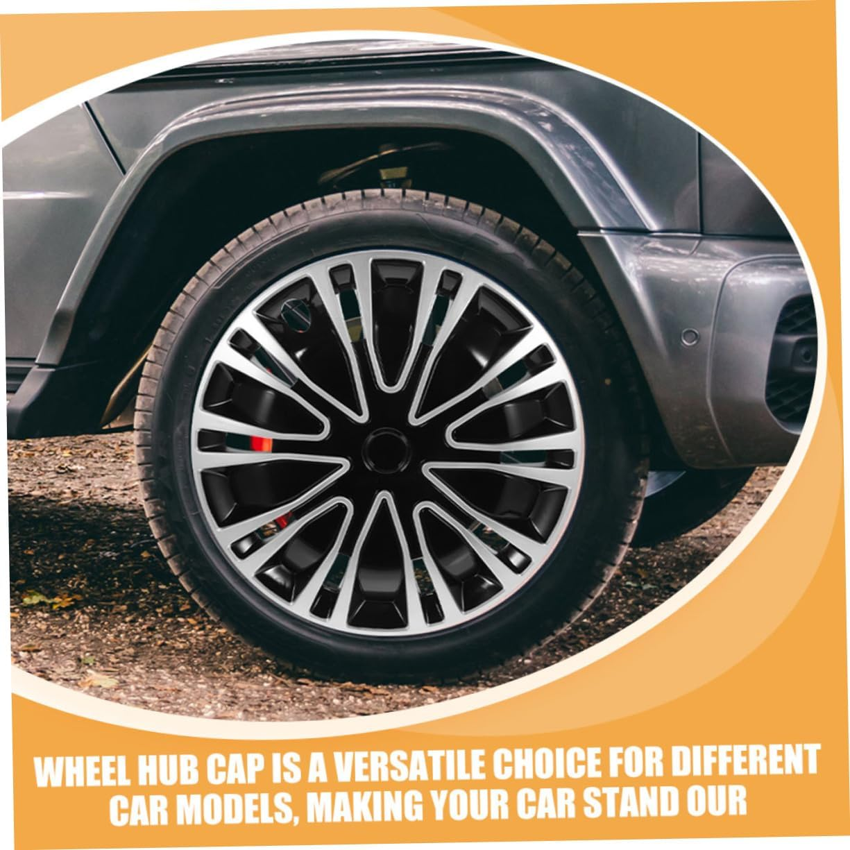 BUGUUYO 2Pcs Decorative Hub Caps for Car Wheel Covers Automotive Rims Accessories image number 3