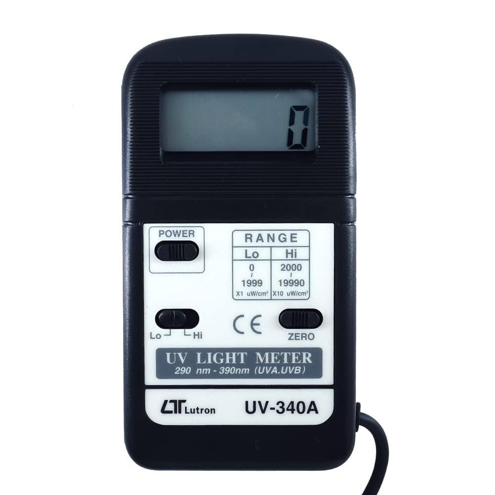 Mini Digital Lux Meter LCD Display Handheld Illuminometer Luminometer Photometer Luxmeter Light Meter 0-200000 Lux|Model: UV-340A image number 2