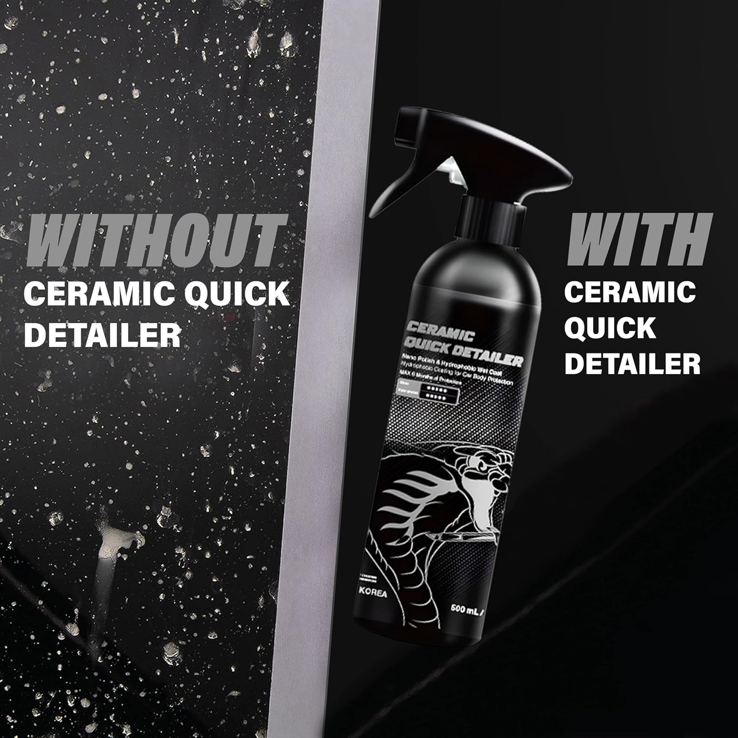 Cobra WRAP TOOLS Ceramic Quick Detailer - Hydrophobic Coating for Superior Car Body Protection - Long-Lasting Shine & Water Repellency - Easy Application & Streak-Free Finish | 500Ml image number 1