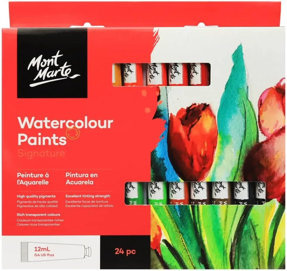 Mont Marte Watercolour Paint 24-Pieces Set, 12 Ml image number 5