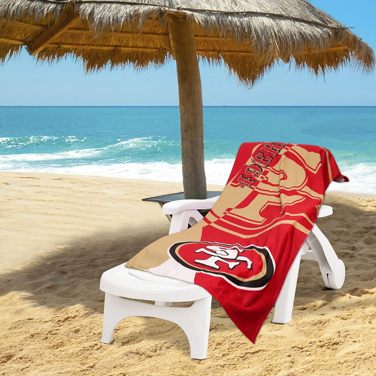 NORTHWEST NFL San Francisco 49Ers 30 X 60 Inch Beach Towel, Puzzle Design image number 5