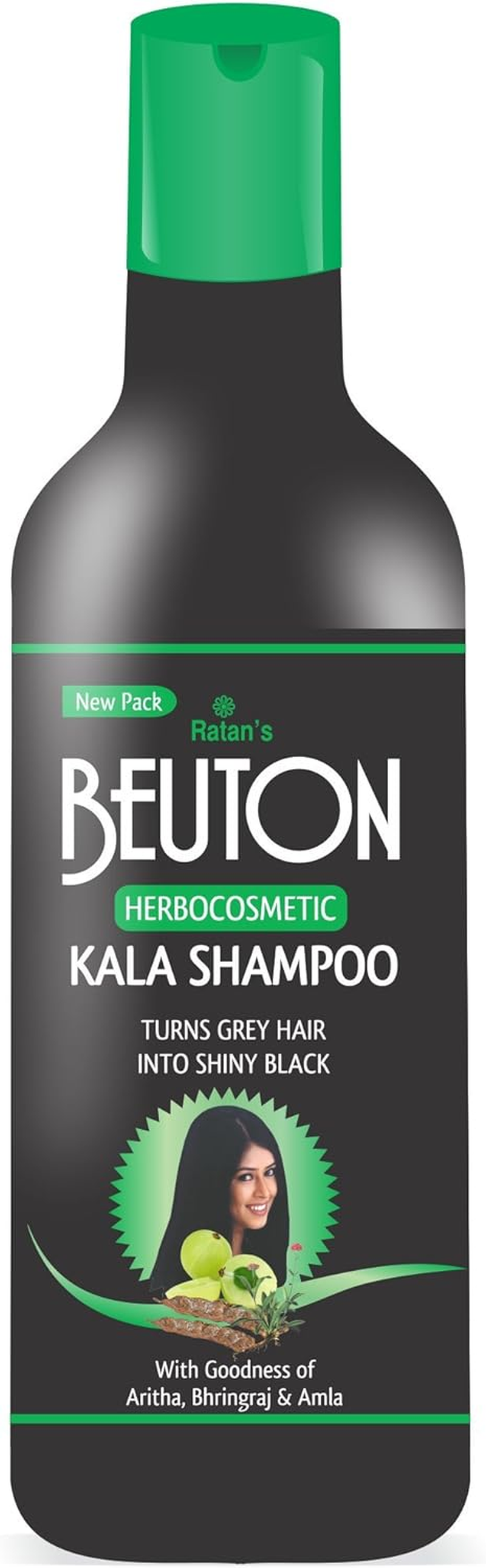 Ratan'S Beuton Kesh Kala Shampoo-Turns Grey Hair into Black-Pack of 4, 180 Ml Each image number 1