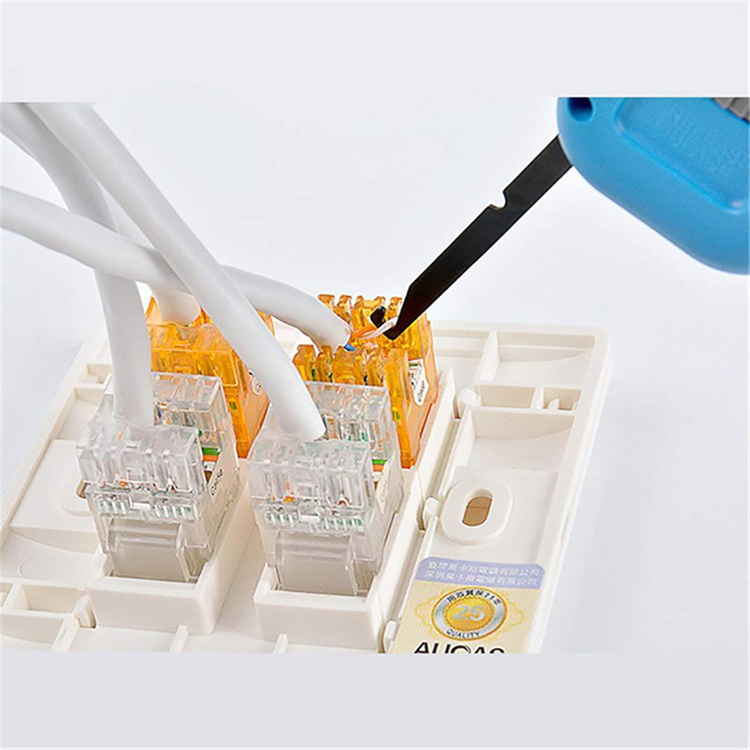 Punch down Tool, 110/88 Terminal Block Insertion Tool CAT5/6 Cable Impact Punch down Tool for Data/Telephone/Network Cable image number 5