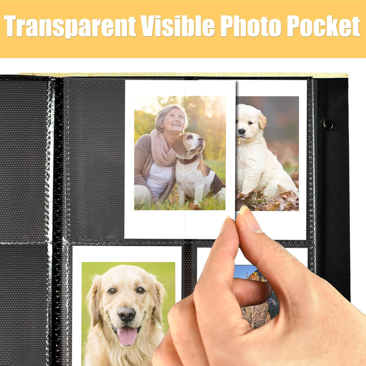 Meunmro 208 Pockets Mini Photo Albums, Linen Cover Polaroid Photo Albums Fits for Fujifilm Instax Mini 7S 8 8+ 9 25 26 50S 70 90, 3-Inch Film (Beige) - Grey image number 2