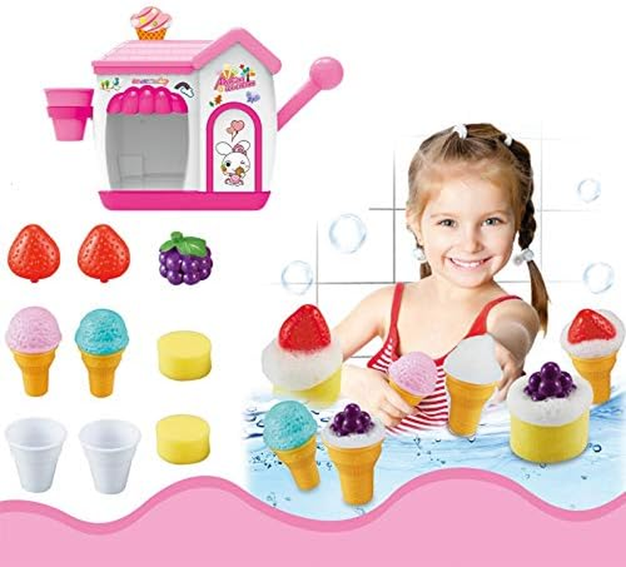 Ice Cream Foam Maker Bath Toys for Kids 3-8 Years, Bubble Pretend Cake Play Set for Toddlers, Fun Bathtub Toys for Boys & Girls, Easter Birthday Gifts Idea image number 6