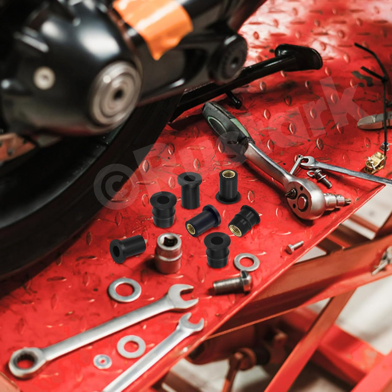 20Pcs M5 Rubber Well Nuts Black Neoprene Well Nuts Expansion Brass Nuts Windshield Fairing Nuts Windscreen Rubber Nut for Fairing Kayak Motorcycle Boat