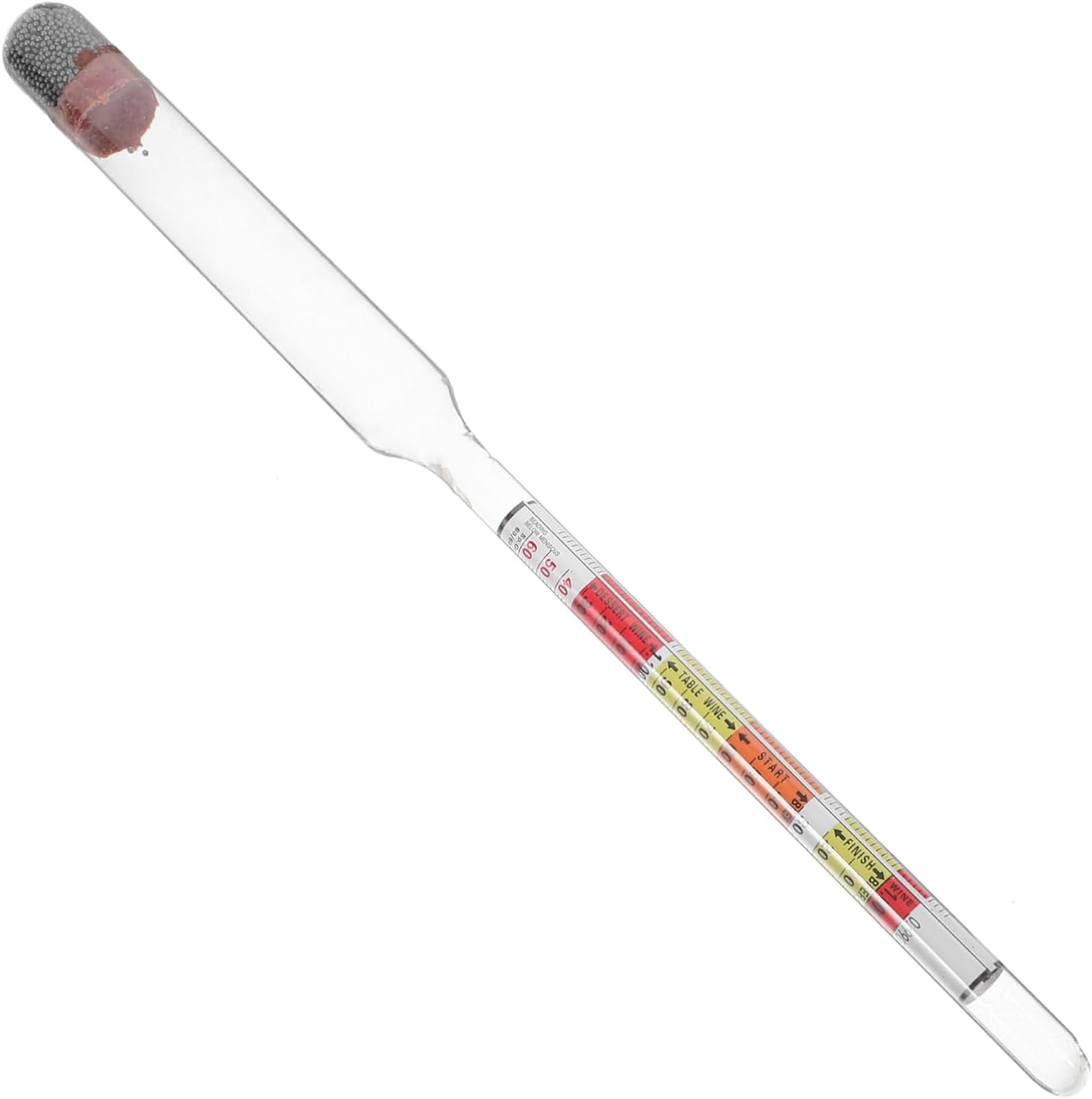 Concentration Hydrometer: Alcohol Hydrometer Test Beer Hydrometer Liquor Wine Tester Supplies Scale image number 4