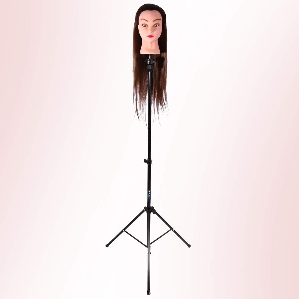 SOULONG Mannequin Head Stand, Adjustable Wig Holder for Hairdressing Training with Tripod, Suitable for Professional or Personal Use