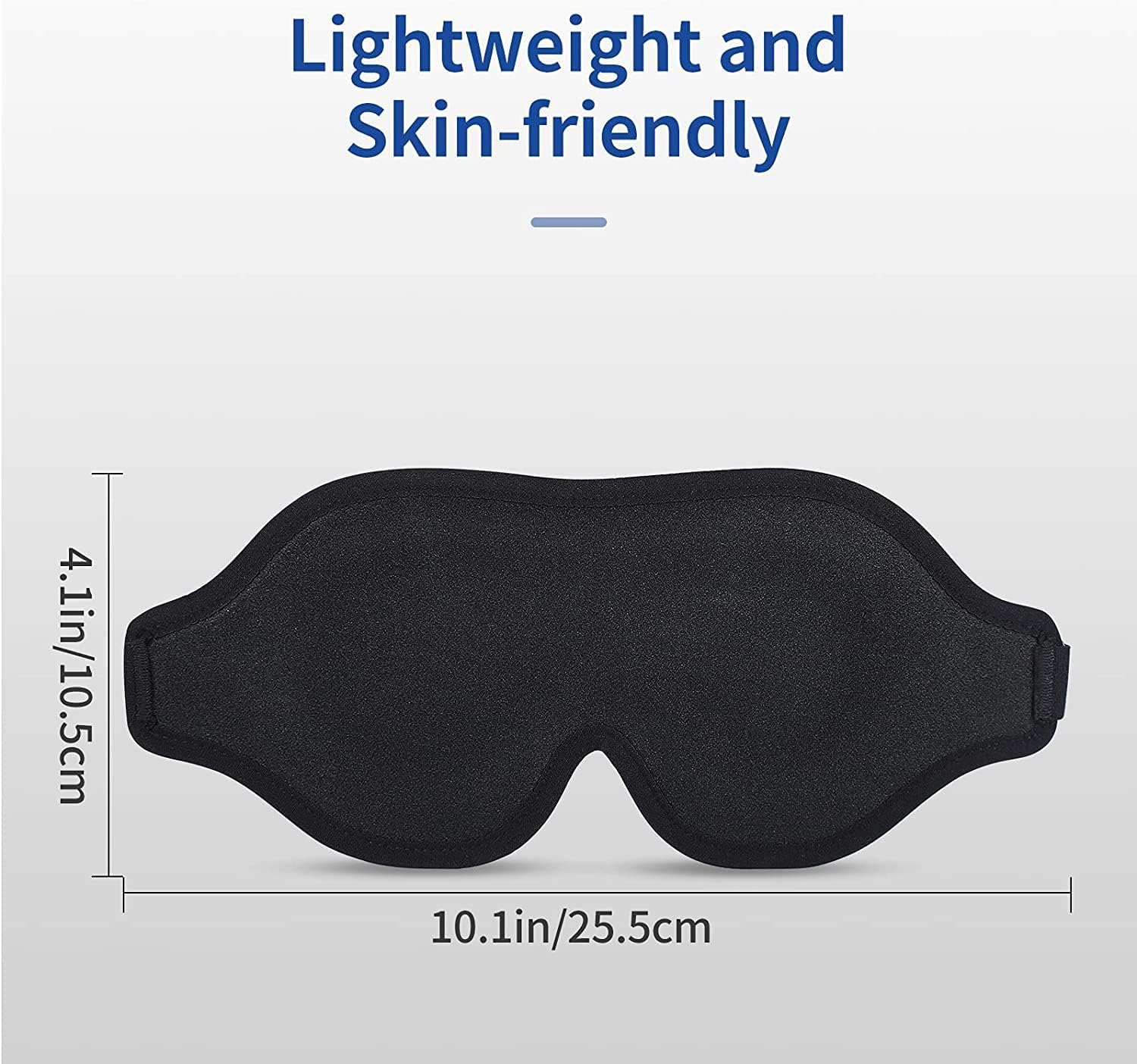 Ondaring Sleep Eye Mask for Men Women Soft Slow Rebound 3D Contoured Cup Night Blindfold with Adjustable Strap, Comfy Sleeping Eye Cover for Nap Travel Yoga image number 3