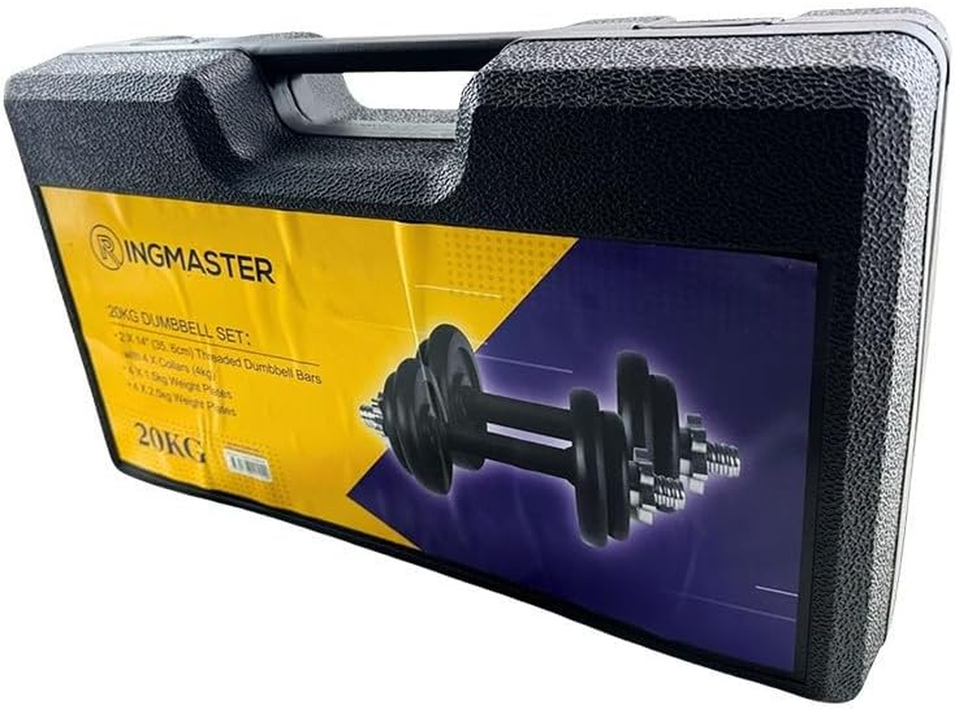 Ringmaster 20 Kg Dumbbell Set with Carry Case image number 2