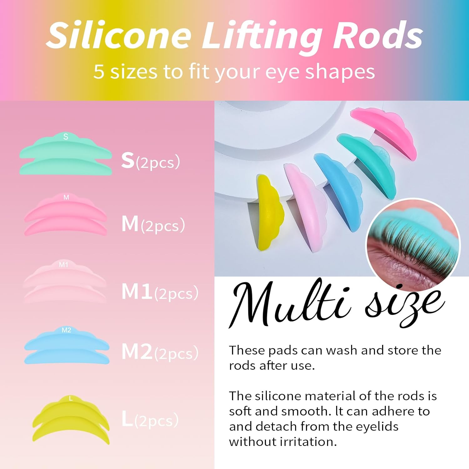 Lomansa Lash Lift Kit Eyelash Lift Kit for Lash Perm Natural Curling Lifting, with Detailed Instruction Complete Set for Women, Beginners, Salon Use image number 3