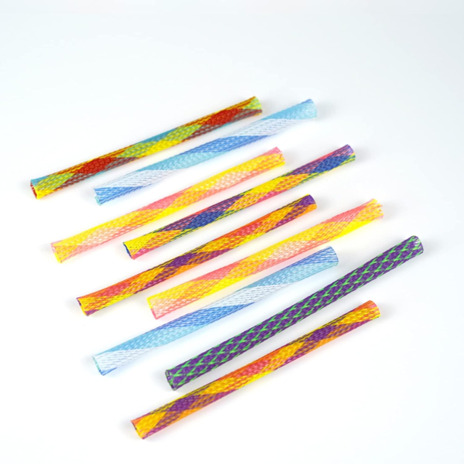 46 Piece Cat Toys Set: Colorful, Interactive Spring & Tube Toys for Indoor Cats - Flexible Plastic Spiral Coils for Kittens image number 1