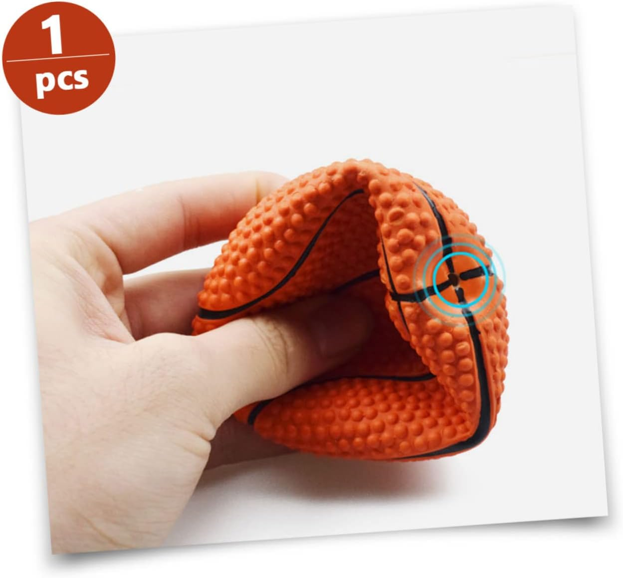 HAPINARY Basketball Squeaky Dog Chewing Toy Interactive Molar Toy for Aggressive Chewers Engaging Pet Toy for Dogs Fun Chew Plaything image number 6