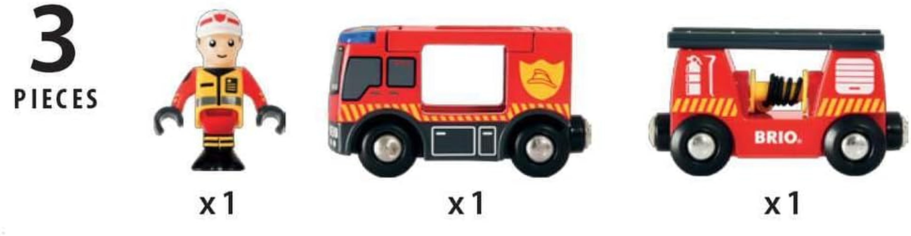 BRIO - Emergency Fire Engine 3 Pieces image number 2