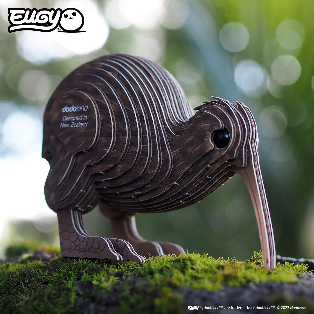 EUGY 091 Brown Kiwi Eco-Friendly 3D Paper Puzzle image number 5