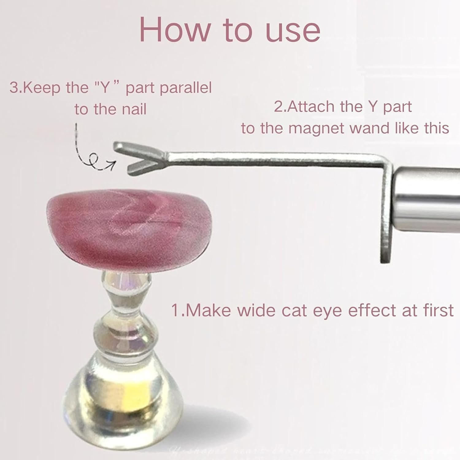 5-Pack Professional Magnetic Nail Art Sticks &ndash; Y-Shaped Guide for Cat Eye Gel Polish, Salon & Home Manicure Kit image number 1