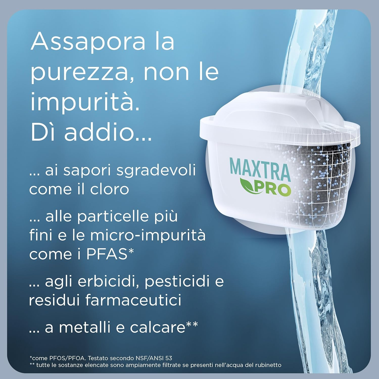 BRITA Marella Blue Water Filter Jug (2.4L) Incl. 3 X Brita MAXTRA PRO All-In-1 Filters That Reduces Chlorine, Limestone, PFAS and Metals - Elegance and Functionality image number 1